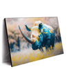 Led Wandbild Nashorn Farben Der Wildness Querformat Produktvorschau Seitlich