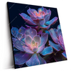 Led Wandbild Neon Sukkulenten Quadrat Produktvorschau Seitlich
