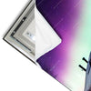 Led Wandbild Nordlichter Ueber Einem Holzhaus Hochformat Materialvorschau