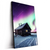 Led Wandbild Nordlichter Ueber Einem Holzhaus Hochformat Produktvorschau Seitlich