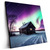 Led Wandbild Nordlichter Ueber Einem Holzhaus Quadrat Produktvorschau Seitlich
