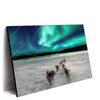 Led Wandbild Nordlichter Und Schlittenhunde Querformat Produktvorschau Seitlich
