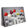 Led Wandbild Obst Gemuese Auf Gabeln Querformat Produktvorschau Seitlich