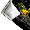 Led Wandbild Oliven Splash Hochformat Materialvorschau