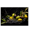 Led Wandbild Oliven Splash Querformat Produktvorschau Frontal