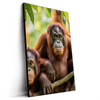 Led Wandbild Orang Utan Familie Im Regenwald Hochformat Produktvorschau Seitlich