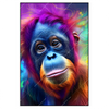 Led Wandbild Orang Utan In Regenbogenfarben Hochformat Produktvorschau Frontal