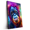Led Wandbild Orang Utan In Regenbogenfarben Hochformat Produktvorschau Seitlich