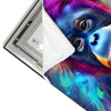 Led Wandbild Orang Utan In Regenbogenfarben Quadrat Materialvorschau
