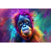 Led Wandbild Orang Utan In Regenbogenfarben Querformat Motivvorschau