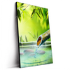Led Wandbild Orchidee Im Japanischer Brunnen Hochformat Produktvorschau Seitlich