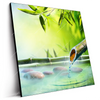 Led Wandbild Orchidee Im Japanischer Brunnen Quadrat Produktvorschau Seitlich