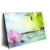 Led Wandbild Orchidee Im Japanischer Brunnen Querformat Produktvorschau Seitlich