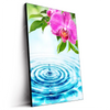 Led Wandbild Orchidee Wassertropfen Hochformat Produktvorschau Seitlich
