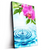Led Wandbild Orchidee Wassertropfen Hochformat Produktvorschau Seitlich