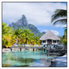 Led Wandbild Palmen Berg Auf Insel Quadrat Produktvorschau Frontal
