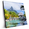 Led Wandbild Palmen Berg Auf Insel Quadrat Produktvorschau Seitlich