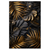 Led Wandbild Palmenblaetter Schwarz Gold Hochformat Produktvorschau Frontal