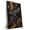 Led Wandbild Palmenblaetter Schwarz Gold Hochformat Produktvorschau Seitlich
