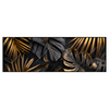 Led Wandbild Palmenblaetter Schwarz Gold Panorama Produktvorschau Frontal