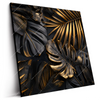 Led Wandbild Palmenblaetter Schwarz Gold Quadrat Produktvorschau Seitlich