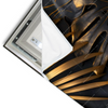 Led Wandbild Palmenblaetter Schwarz Gold Schmal Materialvorschau