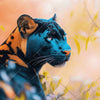 Led Wandbild Panther Farben Der Wildness Quadrat Motivvorschau