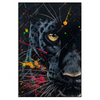 Led Wandbild Panther Farbexplosion Hochformat Produktvorschau Frontal