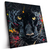 Led Wandbild Panther Farbexplosion Quadrat Produktvorschau Seitlich