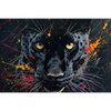 Led Wandbild Panther Farbexplosion Querformat Motivvorschau