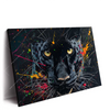 Led Wandbild Panther Farbexplosion Querformat Produktvorschau Seitlich