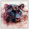 Led Wandbild Panther Im Farbenspiel Quadrat Produktvorschau Frontal