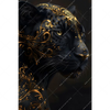 Led Wandbild Panther Mit Goldenen Ornamenten Hochformat Motivvorschau
