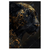 Led Wandbild Panther Mit Goldenen Ornamenten Hochformat Produktvorschau Frontal