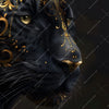 Led Wandbild Panther Mit Goldenen Ornamenten Querformat Zoom