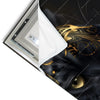 Led Wandbild Panther Mit Goldenen Ornamenten Schmal Materialvorschau