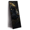 Led Wandbild Panther Mit Goldenen Ornamenten Schmal Produktvorschau Seitlich