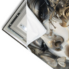 Led Wandbild Paola Portraet Mit Schmetterlingen Querformat Materialvorschau