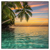 Led Wandbild Paradiesische Insel Quadrat Produktvorschau Frontal