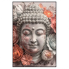 Led Wandbild Pastellblueten Und Buddha Hochformat Produktvorschau Frontal