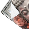 Led Wandbild Pastellblueten Und Buddha Querformat Materialvorschau