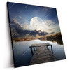 Led Wandbild Pier Am Fluss Quadrat Produktvorschau Seitlich