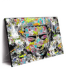 Led Wandbild Pop Art Buddha Kopf Querformat Produktvorschau Seitlich
