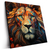 Led Wandbild Pop Art Leo Quadrat Produktvorschau Seitlich