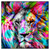 Led Wandbild Pop Art Loewe No 1 Quadrat Produktvorschau Frontal
