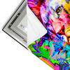 Led Wandbild Pop Art Loewe Querformat Materialvorschau