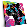 Led Wandbild Pop Art Panther Quadrat Produktvorschau Seitlich