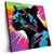 Led Wandbild Pop Art Panther Quadrat Produktvorschau Seitlich