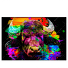 Led Wandbild Pop Art Stier Querformat Produktvorschau Frontal