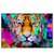 Led Wandbild Pop Art Tiger No 2 Querformat Produktvorschau Frontal